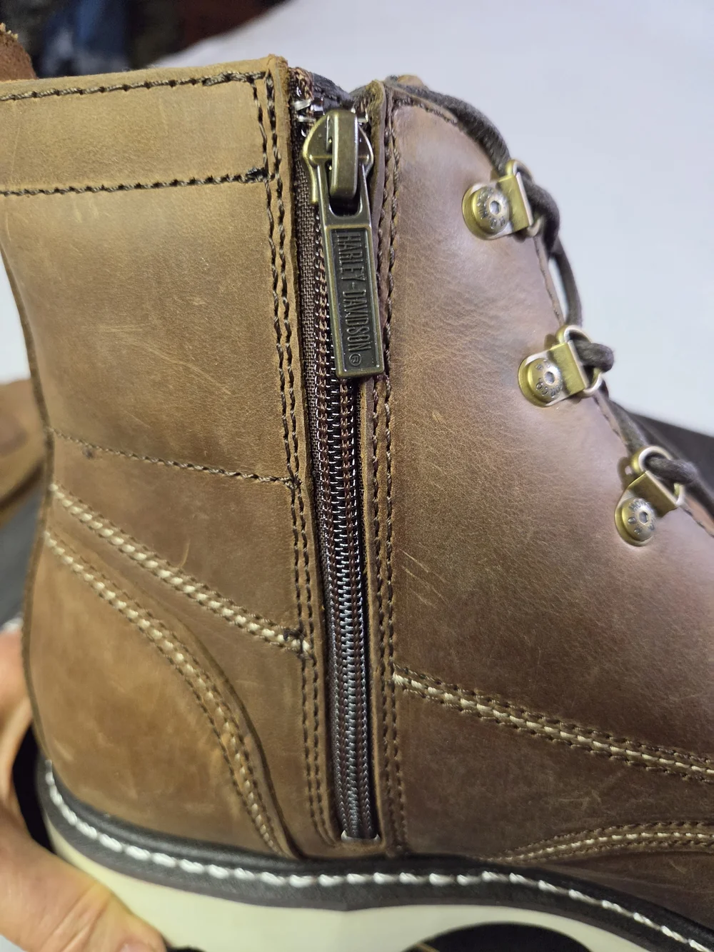 Harley-Davidson Men's Hagerman Brown Leather Motorcycle Biker Ankle Boots NEW